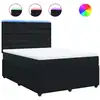Image de vidaXL Lit boxspring avec matelas noir 140x190 cm velours