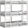 Image de vidaXL Lit superposé triple blanc 90x190 cm pin massif
