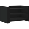 Image de vidaXL Table basse noire 80x50x50 cm bois composite