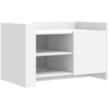 Image de vidaXL Table basse blanche 80x50x50 cm bois composite