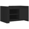 Image de vidaXL Table basse noire 80x50x50 cm bois composite