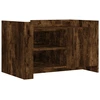 Image de vidaXL Table basse chêne fumé 80x50x50 cm bois composite