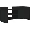 Image de vidaXL Armoire TV noire 80x35x40 cm Bois composite