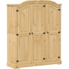 Image de vidaXL Armoire Corona 151,5x52x186 cm Pin massif