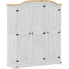 Image de vidaXL Armoire Corona blanc 151,5x52x186 cm Pin massif