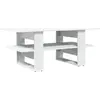 Image de vidaXL Table basse blanche 102x55x42 cm Bois composite