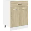 Image de vidaXL Armoire basse à tiroirs Lyon Chêne Sonoma 60x46x81,5 cm Matériau dérivé du bois