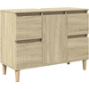 Image de vidaXL Armoire sous lavabo chêne Sonoma 80x33x60 cm Bois composite