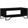 Image de vidaXL Table basse noire 100x51x40 cm Bois composite