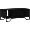 Image de vidaXL Table basse noire 100x51x40 cm Bois composite