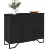 Image de vidaXL Sideboard Noir 97x32,5x74,5 cm Bois composite