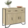 Image de vidaXL Sideboard chêne Sonoma 97x32,5x74,5 cm Matériau dérivé du bois