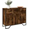 Image de vidaXL Sideboard chêne fumé 97x32,5x74,5 cm Matériau dérivé du bois