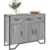 Image de vidaXL Sideboard Gris Sonoma 97x32,5x74,5 cm Matériau dérivé du bois