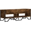 Image de vidaXL Armoire TV chêne fumé 122x34x41 cm Bois composite