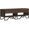 Image de vidaXL Armoire TV marron imitation chêne 122x34x41 cm Matériau dérivé du bois