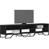 Image de vidaXL Armoire TV noire 180x34x41 cm Bois composite