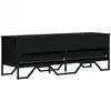 Image de vidaXL Armoire TV noire 122x34x41 cm Bois composite