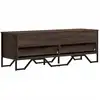Image de vidaXL Armoire TV marron imitation chêne 122x34x41 cm Matériau dérivé du bois