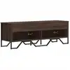 Image de vidaXL Armoire TV marron imitation chêne 122x34x41 cm Matériau dérivé du bois