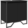 Image de vidaXL Meuble sous-lavabo noir 60x35x60 cm bois composite