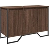 Image de vidaXL Armoire sous lavabo brun imitation chêne 91x35x60 cm