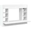 Image de vidaXL Bureau mural blanc 105x48x75 cm bois composite