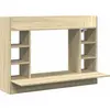 Image de vidaXL Bureau mural chêne Sonoma 105x48x75 cm bois composite