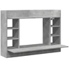 Image de vidaXL Bureau mural gris béton 105x48x75 cm bois composite