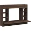 Image de vidaXL Bureau mural brun imitation chêne 105x48x75 cm bois composite