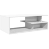 Image de vidaXL Table basse blanche 102x55x35 cm Bois composite