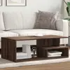 Image de vidaXL Table basse marron imitation chêne 102x55x35 cm Bois composite