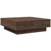 Image de vidaXL Table basse marron imitation chêne 90x90x28 cm Bois composite