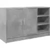Image de vidaXL Armoire sous lavabo gris béton 90x29x55 cm Bois composite