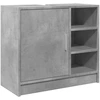 Image de vidaXL Armoire sous lavabo gris béton 63x29x55 cm Bois composite