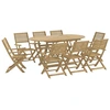 Image de vidaXL Ensemble de jardin 9 pièces en bois massif d'acacia