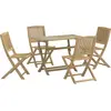 Image de vidaXL Ensemble de jardin 5 pièces en bois massif d'acacia