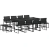 Image de vidaXL Ensemble de jardin 13 pièces avec coussins Noir Textilène