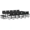 Image de vidaXL Ensemble de jardin 15 pièces avec coussins Noir Textilène