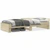 Image de vidaXL Cadre de lit sans matelas Chêne Sonoma 100x200 cm Bois composite