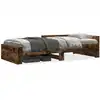 Image de vidaXL Cadre de lit sans matelas chêne fumé 100x200 cm bois composite
