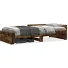 Image de vidaXL Cadre de lit sans matelas chêne fumé 90x200 cm bois composite