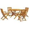 Image de vidaXL Ensemble de jardin 5 pièces pliable en bois massif d'acacia