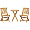 Image de vidaXL Ensemble Bistro 3 pièces pliable bois massif acacia