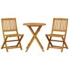 Image de vidaXL Ensemble Bistro 3 pièces pliable bois massif acacia