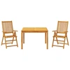 Image de vidaXL Ensemble de jardin 3 pièces en bois massif d'acacia