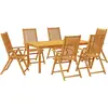 Image de vidaXL Ensemble de jardin 7 pièces 180x90x75 cm bois massif acacia