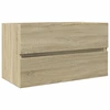Image de vidaXL Meuble sous-lavabo Chêne Sonoma 80x38,5x45cm Bois composite