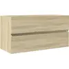 Image de vidaXL Meuble sous-lavabo Chêne Sonoma 90x38,5x45cm Bois composite