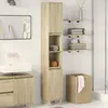 Image de vidaXL Armoire de salle de bain Chêne Sonoma 30x30x190 cm Bois composite